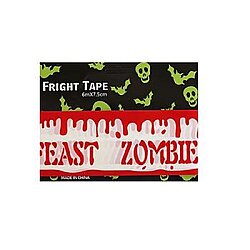 Halloween Cadılar Bayramı Kan Görünümlü ZOMBIEFEAST Uyarı Bandı - Parti Sürprizi