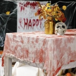 Halloween Cadılar Bayramı Kanlı Masa Örtüsü - 1