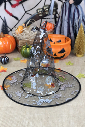 Halloween Cadılar Bayramı Yetişkin Gümüş Renk Şapka - Parti Sürprizi