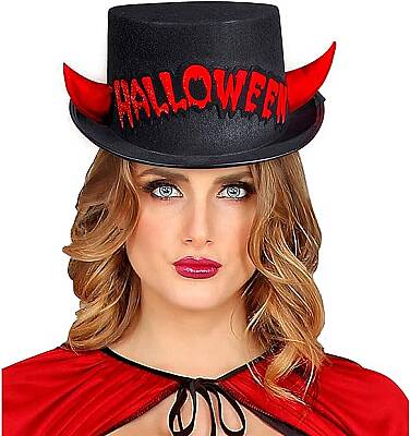 Halloween Şeytan Siyah Şapka 1 Adet - 1