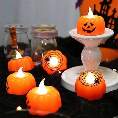 Hallowen Cadılar Bayramı 2 Adet Pilli Mum - 1