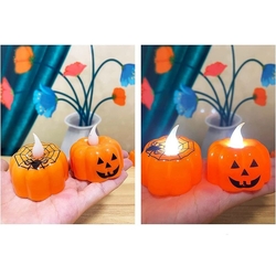 Hallowen Cadılar Bayramı 2 Adet Pilli Mum - Thumbnail