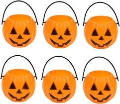 Hallowen Cadılar Bayramı Balkabağı Mini Kova 6 Adet - Parti Sürprizi