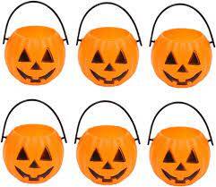 Hallowen Cadılar Bayramı Balkabağı Mini Kova 6 Adet - 1