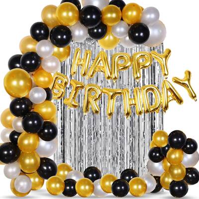 Happy Birthday Altın Latex Balon Seti - 1