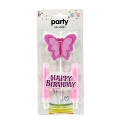 Happy Birthday Kelebek Mum Set - Parti Sürprizi