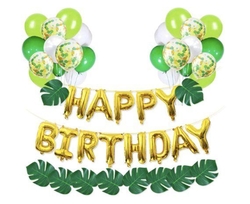 Happy Birthday Konfetili Balon Set - Parti Sürprizi