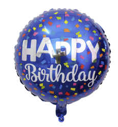Happy Birthday Mavi Folyo Balon - Parti Sürprizi