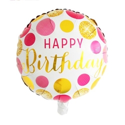 Happy Birthday Puanlı Folyo Balon - Parti Sürprizi