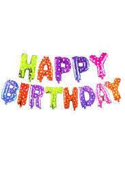 Happy Birthday Renkli Harfler Folyo Balon - 1