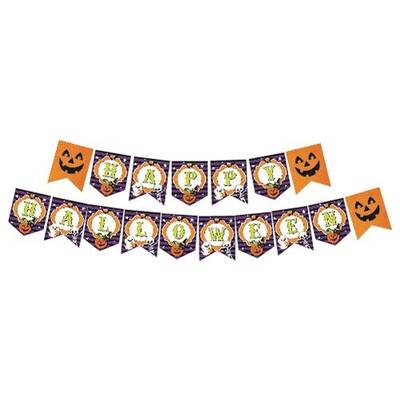 Happy Halloween Bayrak Afiş - 1