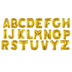Harf Folyo Balon Gold Renk A dan Z ye Seçiniz - Parti Sürprizi