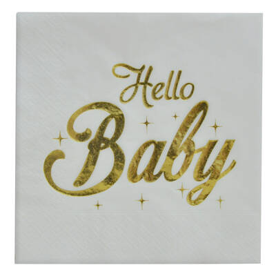 Hello Baby Varak Peçete 16 adet - 1