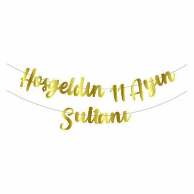 Hoş Geldin 11 Ayın Sultanı Kaligrafik Banner Yazı - 1