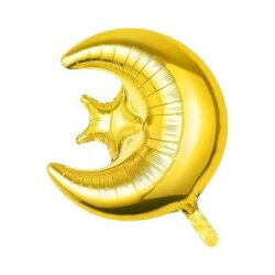 Hoş Geldin Ramazan Gold Ay Yıldız Folyo Balon - Parti Sürprizi