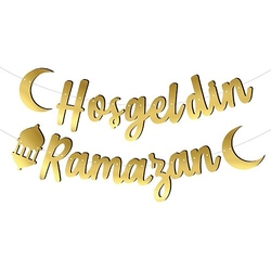 Hoş Geldin Ramazan Gold Banner - Parti Sürprizi