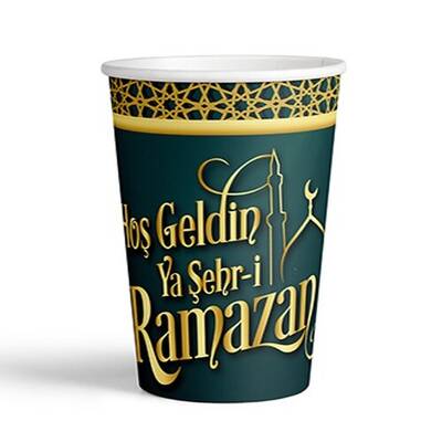 Hoş Geldin Ramazan Karton Bardak 8 Adet - 1