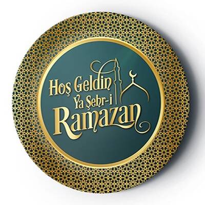 Hoş Geldin Ramazan Karton Tabak 8 Adet - 1
