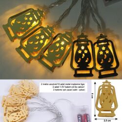 Hoş Geldin Ramazan Temalı Gün Işığı Metal Fener Şekilli Işık - Parti Sürprizi