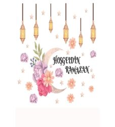 Hoş Geldin Ya Şehri Ramazan Çiçekli Sticker - 2