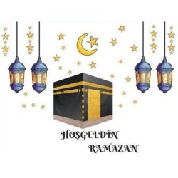 Hoş Geldin Ya Şehri Ramazan Kabeli Sticker - Parti Sürprizi