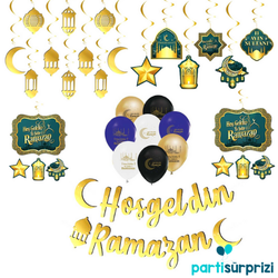 Hoş Geldin Ya Şehri Ramazan Tavan Asma Süs Set - Parti Sürprizi