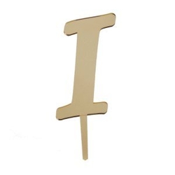 I Harf Aynalı Altın Pleksi 7 cm - Parti Sürprizi