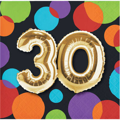 Işıltılı Balonlar 30 Yaş Küçük Peçete 16 Adet - 1
