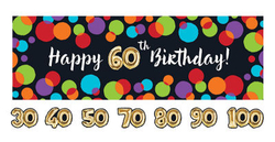 Işıltılı Balonlar Rakam Stickerlı Dev Afiş - Parti Sürprizi