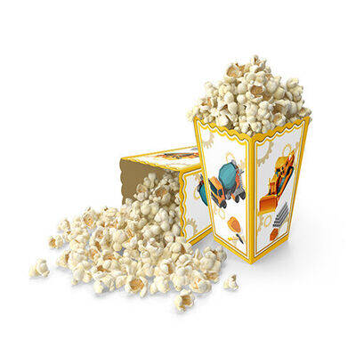 İnşaat Teması İşmakineleri Popcorn Mısır Kutusu