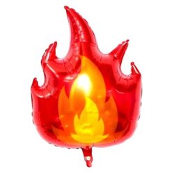 Ateş İtfaiye Teması Alev Şekilli Folyo Balon 1 Adet - Parti Sürprizi