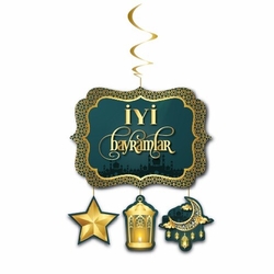 İyi Bayramlar Asmalı Tavan Süs - Parti Sürprizi