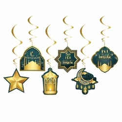 İyi Bayramlar Tavan Süs 6 Adet - Parti Sürprizi