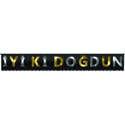 İyi ki Doğdun Altın Gümüş Renk Püsküllü Afiş - Parti Sürprizi