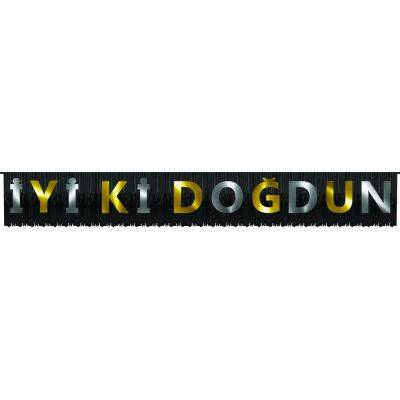 İyi ki Doğdun Altın Gümüş Renk Püsküllü Afiş - 1