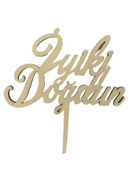 İyi Ki Doğdun Aynalı Altın Pleksi Yazı - Parti Sürprizi