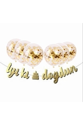 İyi Ki Doğdun Gold Banner Set - Parti Sürprizi