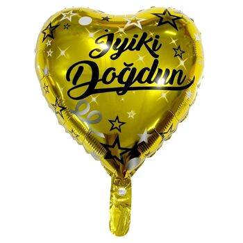 İyi Ki Doğdun Gold Kalp Folyo Balon 1 Adet - 1