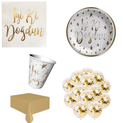 İyi Ki Doğdun Gold Parti Seti 6 Kişilik - Parti Sürprizi