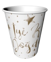 İyi ki Doğdun Gold Varak Baskılı Beyaz Bardak 6 Adet - Parti Sürprizi