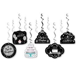 İyi Ki Doğdun Gümüş Tavan Süsü 70 Cm 6 Adet - Parti Sürprizi