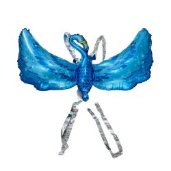 Kanatlı Mavi Flamingo Folyo Balon 1 Adet - Parti Sürprizi