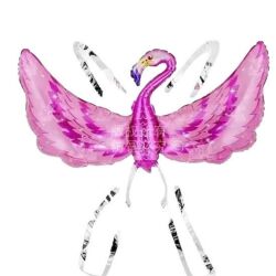 Kanatlı Pembe Flamingo Folyo Balon 1 Adet - Parti Sürprizi