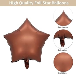 Karamel Yıldız Folyo Balon 1 Adet - Thumbnail