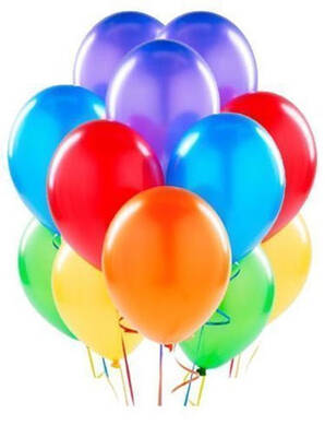 Karışık Renk Latex Balon 10 Adet - 1