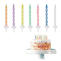 Karışık Renkli Mum 10 Adet - Parti Sürprizi