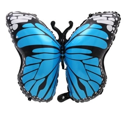 Kelebek Folyo Balon Mavi 1 Adet - Parti Sürprizi