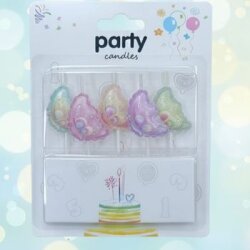 Kelebek Renkli 5 li Mum - Parti Sürprizi