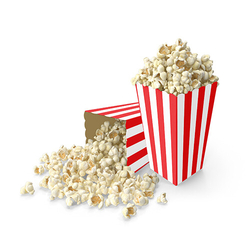 Kırmızı Beyaz Çizgili Popcorn Mısır Kutusu 8 Adet - Parti Sürprizi