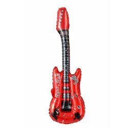 Kırmızı Gitar Şekilli Folyo Balon 1 Adet - Parti Sürprizi